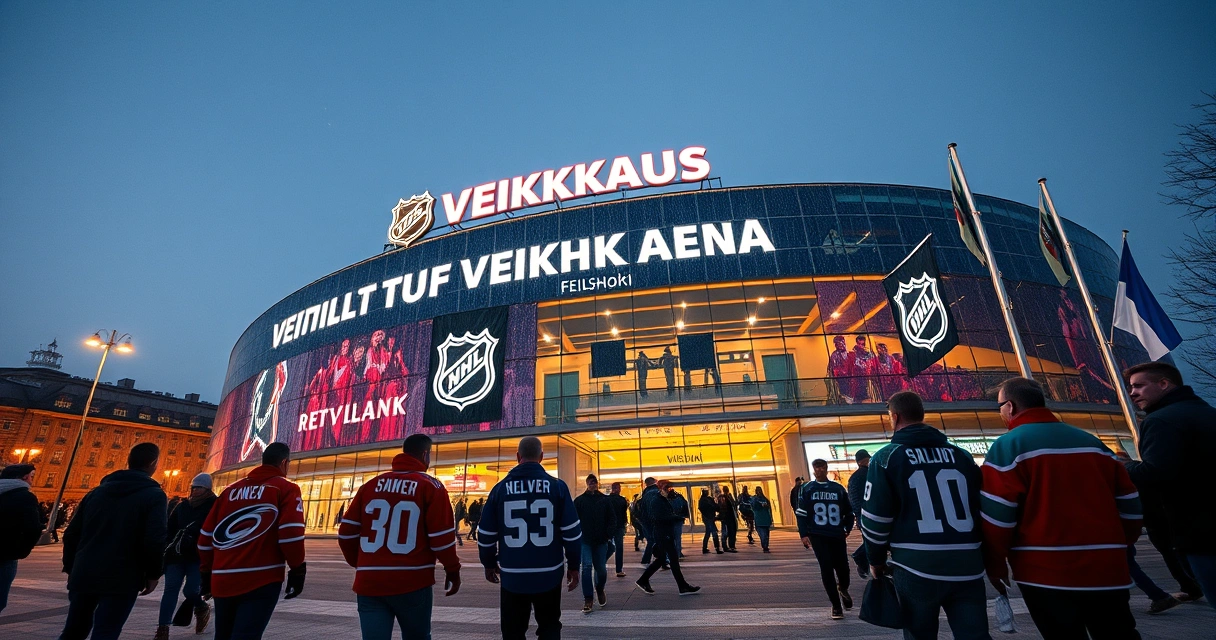 NHL Global Series Helsinki 2026: Hurricanes ja Kraken Veikkaus Arenalla