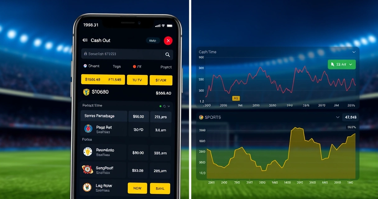 Mobiilisovelluksen cash out -toiminto reaaliaikaisilla tilastoilla