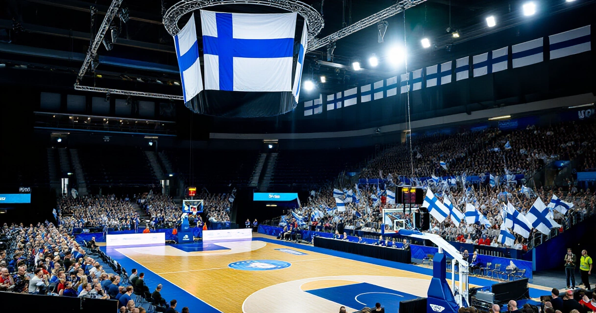 Koripalloareena täynnä suomalaisia faneja EM-kisoissa