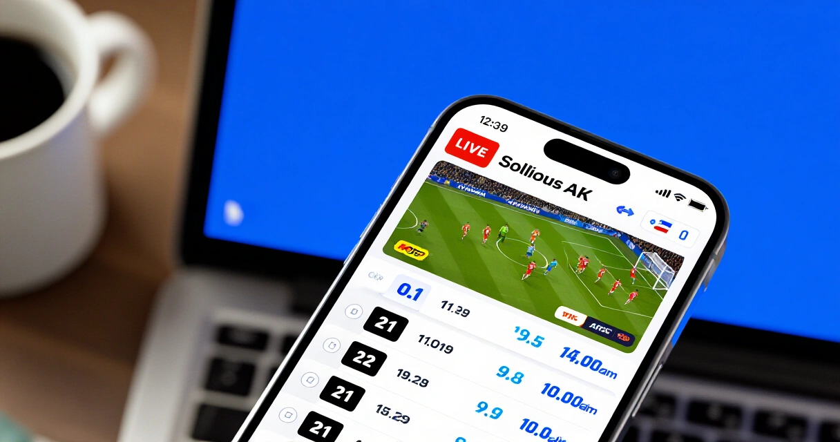 Coolbet mobiilisovellus älypuhelimella live-vedonlyönnin näkymä