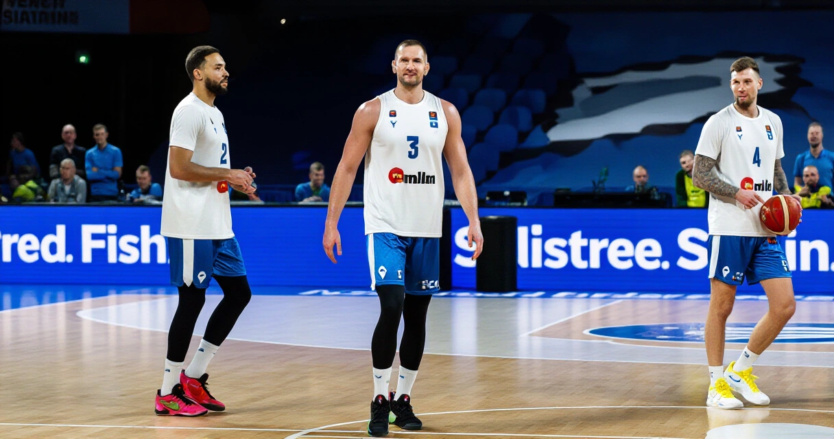 Susijengi lämmittelee ennen kansainvälistä ottelua, pelaajilla Suomen pelipaidat