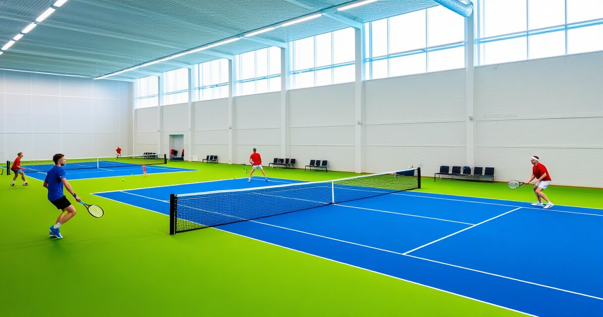 Tennisharjoittelu sisähallissa Suomessa