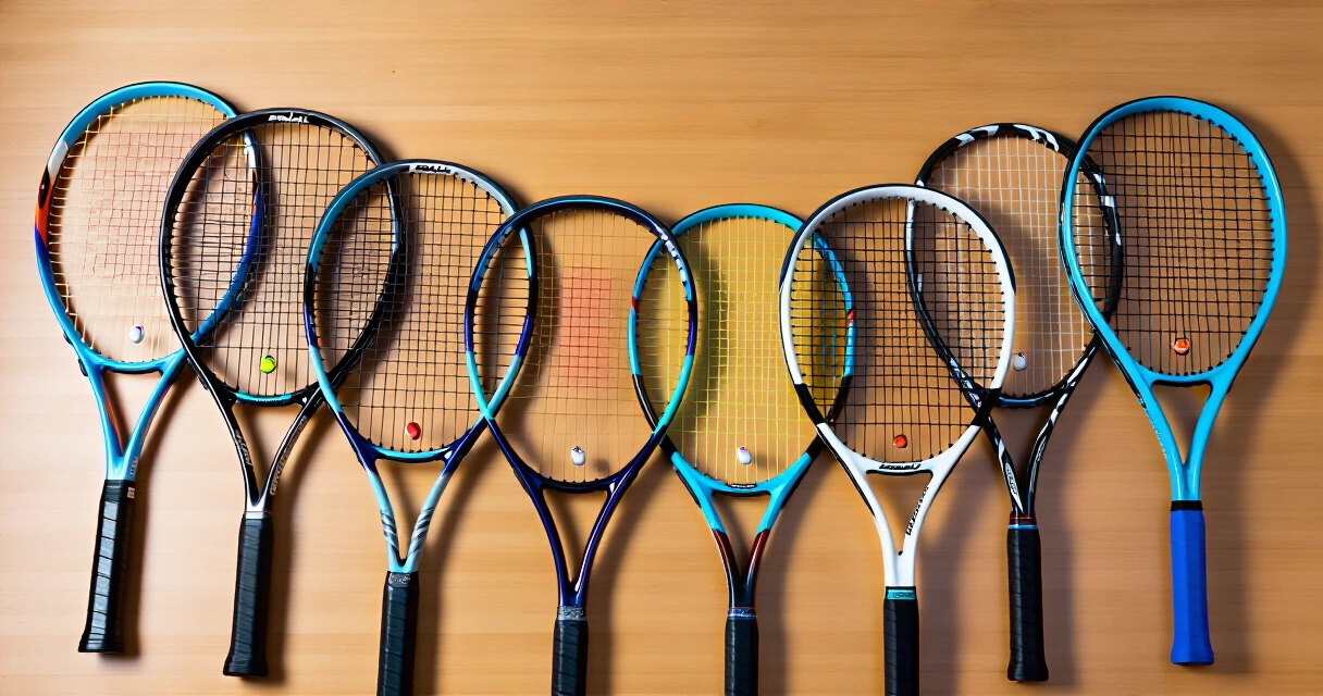 Babolat tennismailoja esillä tenniskentällä